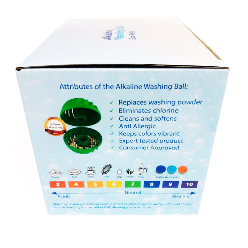 1 Alkaline Washing Ball • Easy Refill for 100 Washing Clothes