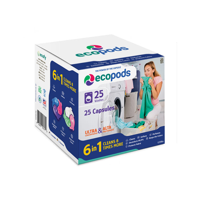 Ecopods - Ultra Concentrated Capsules for 25 Washing Clothes