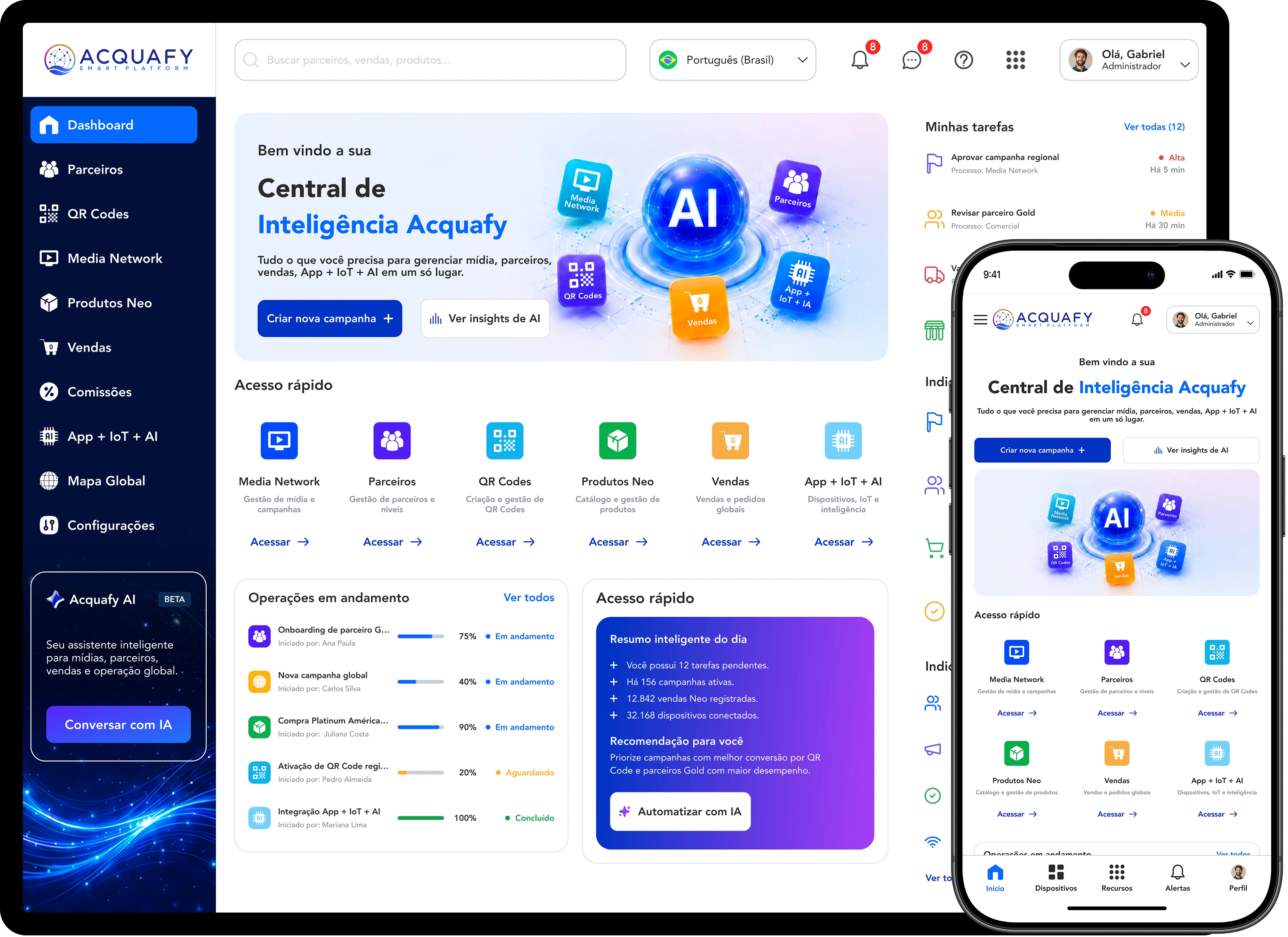 Acquafy Platform Mockup